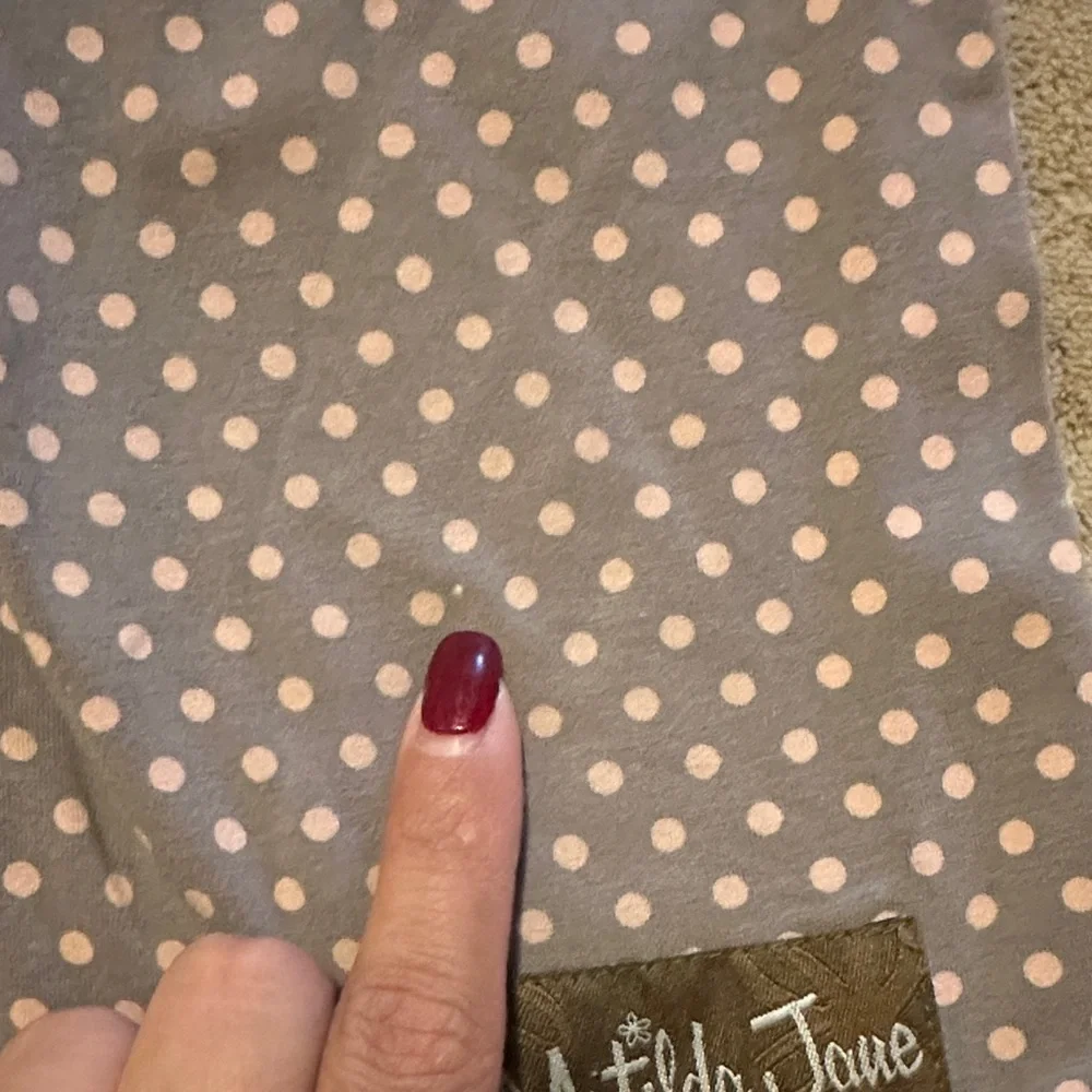 Matilda Jane Gray Pants with Pink Polka Dots